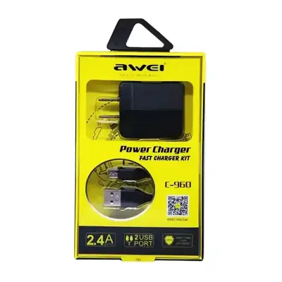 Awei C-960 USB Fast Charger With Double Ports